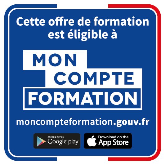 Cette offre de formation est éligible à Mon Compte Formation (moncompteformation.gouv.fr)