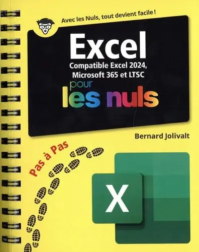 Couverture du livre Excel 2024 Pas à Pas pour les Nuls