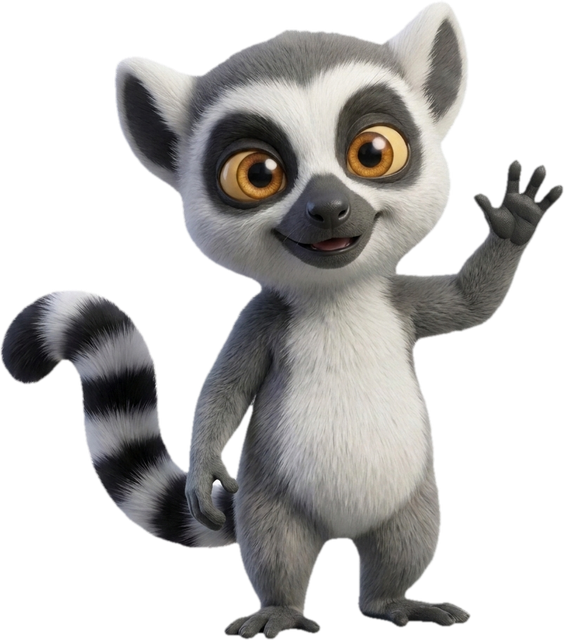 Mascotte lémurien du Dojo qui fait coucou, prête à accueillir les débutants sur Excel