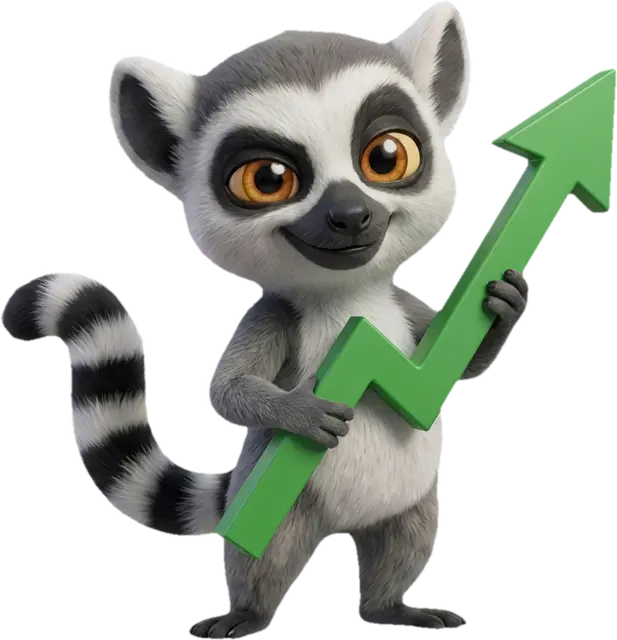 Lucas, la mascotte du Dojo, grimpe le long d'une flèche de croissance, du débutant à l'expert