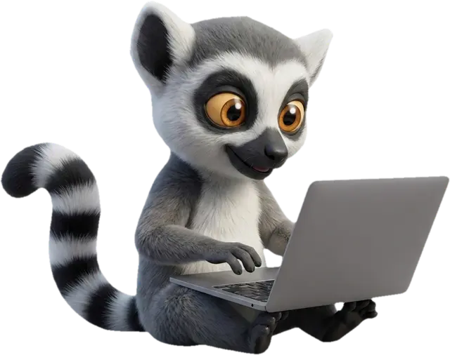 Lucas, la mascotte du Dojo, travaille sur son classeur de codes-barres