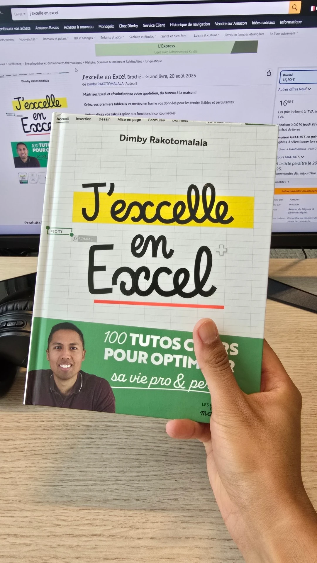 J'excelle en Excel, le livre publié aux éditions Marabout