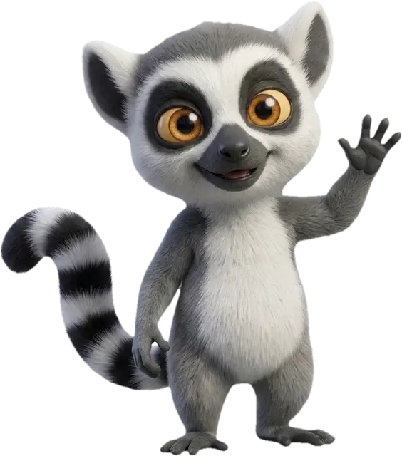 Mascotte lémurien du Dojo qui fait coucou, prête à accueillir les débutants sur Excel